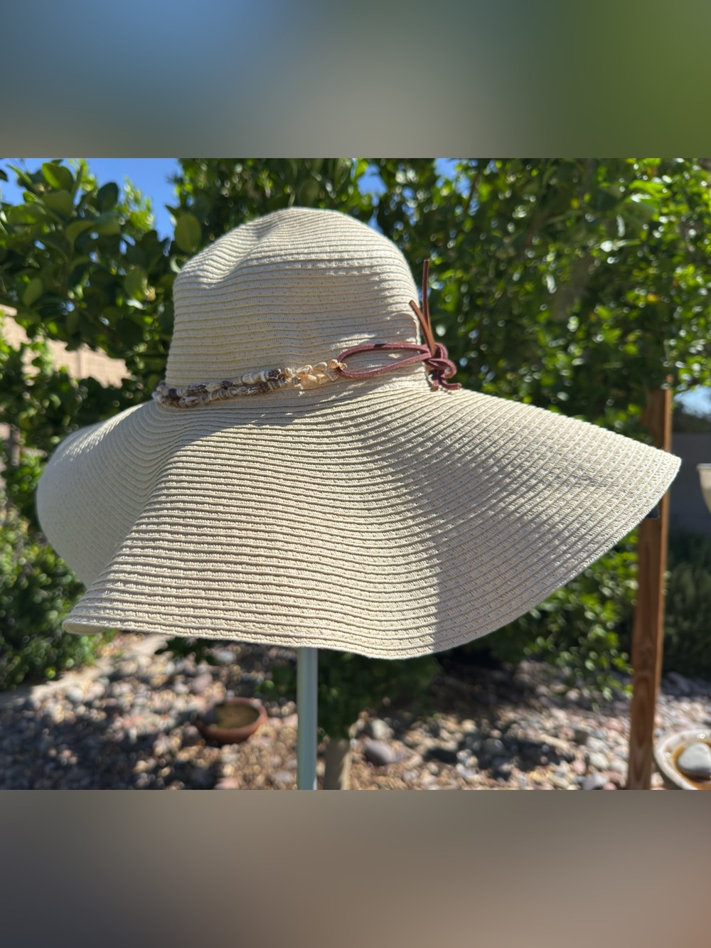 B o h o | Oversized Floppy Sun/Beach Seashell Hat